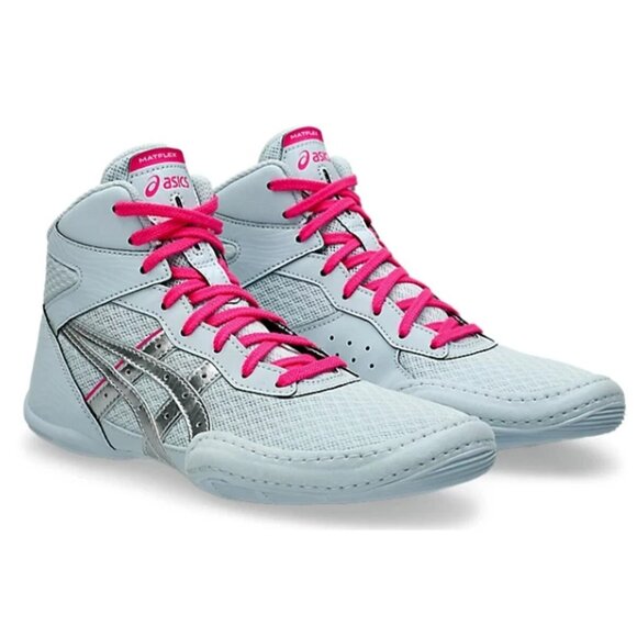 ASICS Kids' MATFLEX 7 Wrestling Shoes Cool Gray Silver Size 2 Lace up Unisex - Picture 1 of 6
